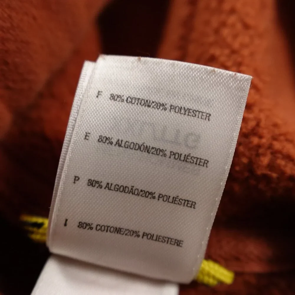The North‎ Face Pullover Hoodie Men’s XXL Rust Orange Logo Fleece Sweatshirt